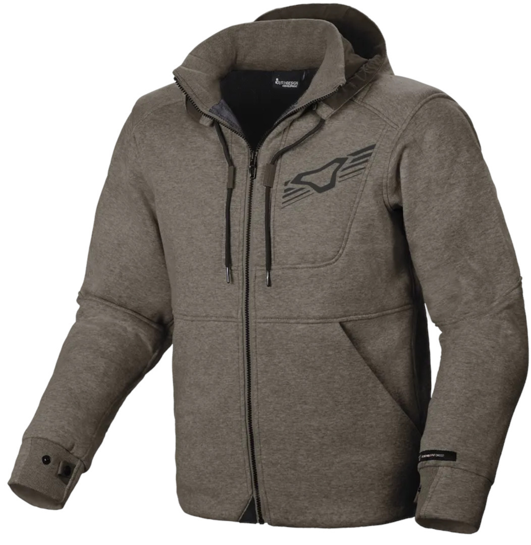 Macna District Motorrad Textiljacke mørkegrå 4XL Figur 1