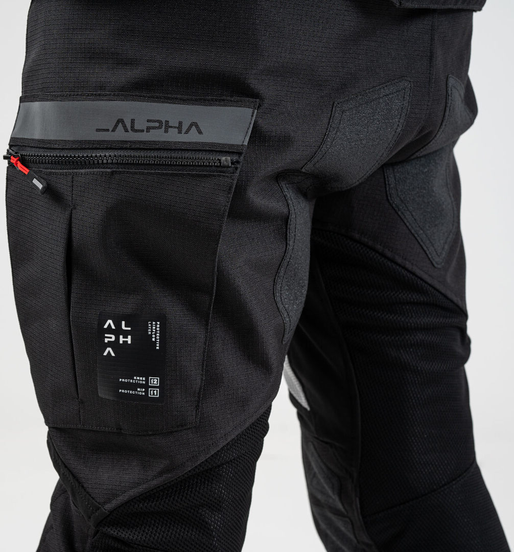 SHIMA Alpha waterproof Motorcycle Textile Pants black L Figure 8