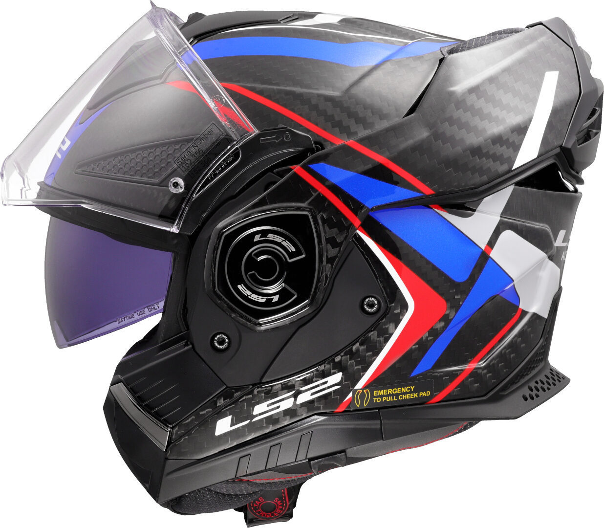 LS2 FF901 Advant X Carbon Future II Casco bianco/blu/rosso L (59/60) Figura 10