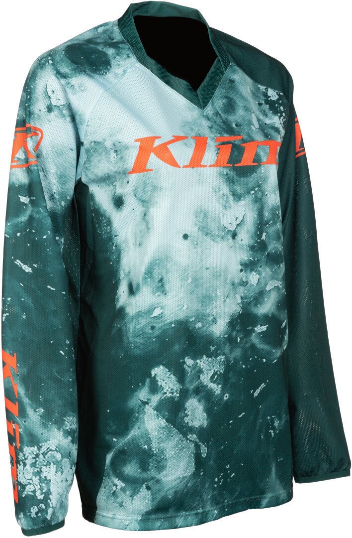 Klim XC Lite Corrosion 2023 Motocross trøje til damer grøn/blå XL Figur 3