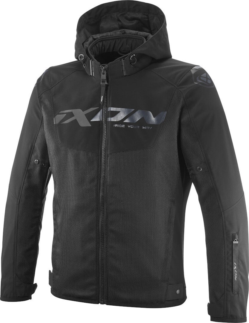 Ixon Fierce Motorfiets textiel jas Zwart S Figuur 1