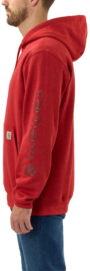 Carhartt Midweight Sleeve Logo Hættetrøje rød/rød S Figur 2