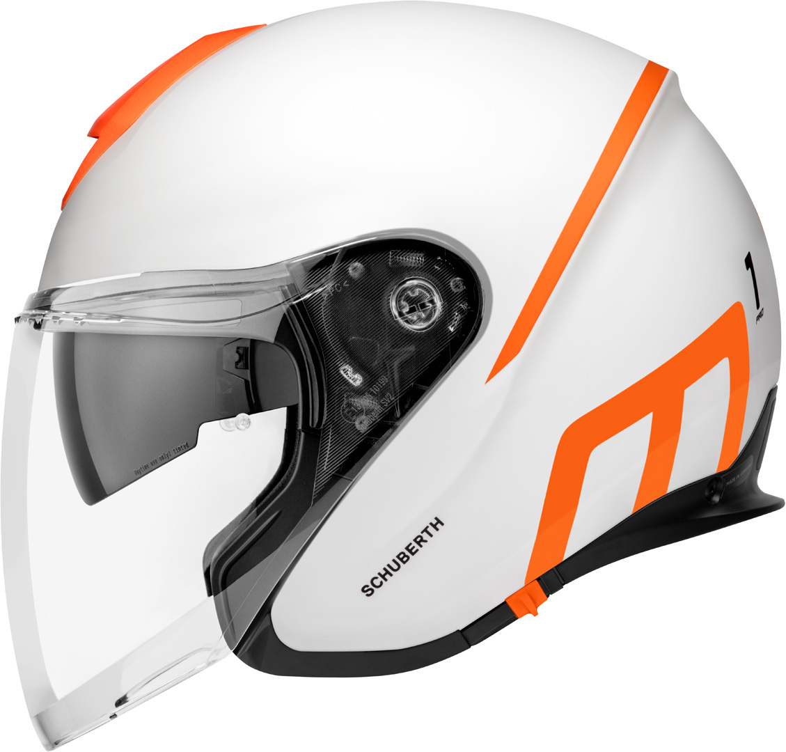 Schuberth M1 Pro Strike Jet Helmet white/orange L (59) Figure 2