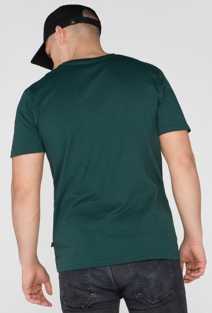 Alpha Industries Basic 티셔츠 짙은 녹색 3XL 그림 2