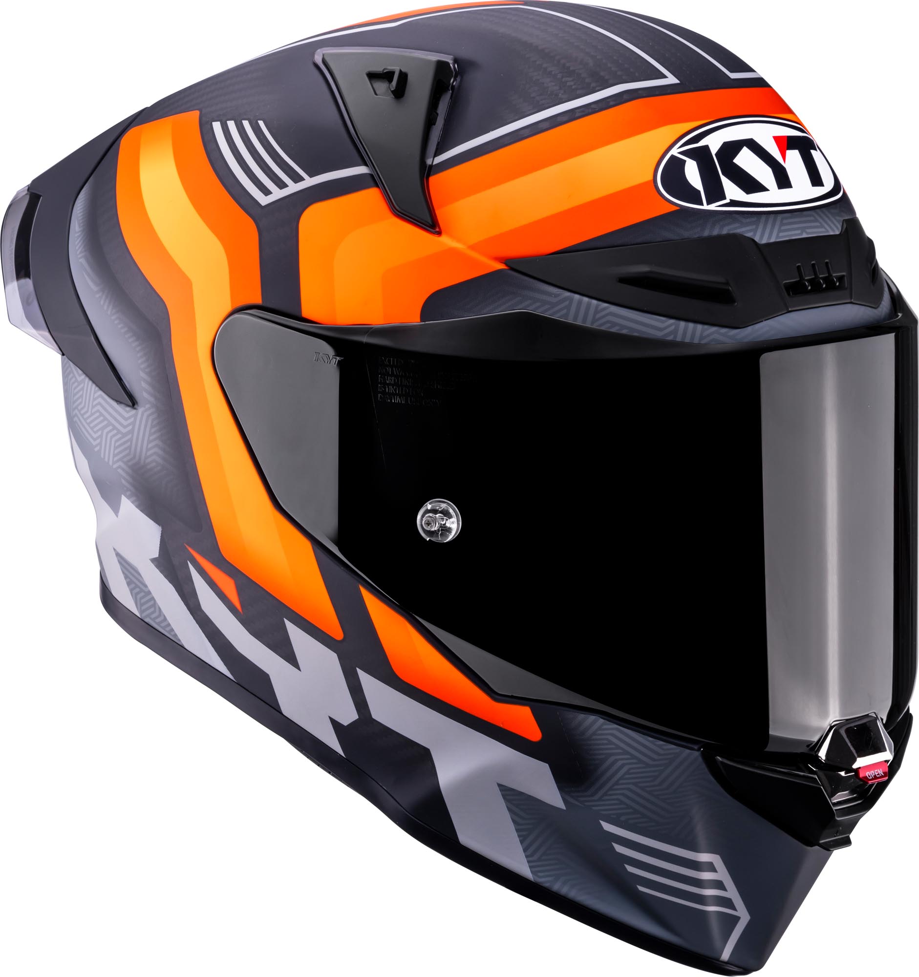 KYT R1R Carbon Accelerator Helm carbon/orange XL (61/62) Abbildung 7