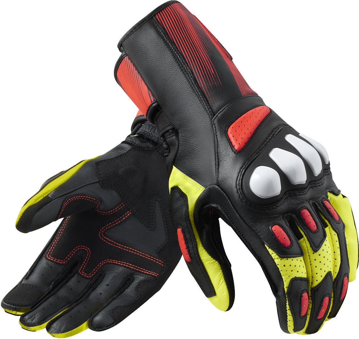 Revit Metis 2 Motorcykelhandsker sort/hvid/gul/rød XL Figur 1