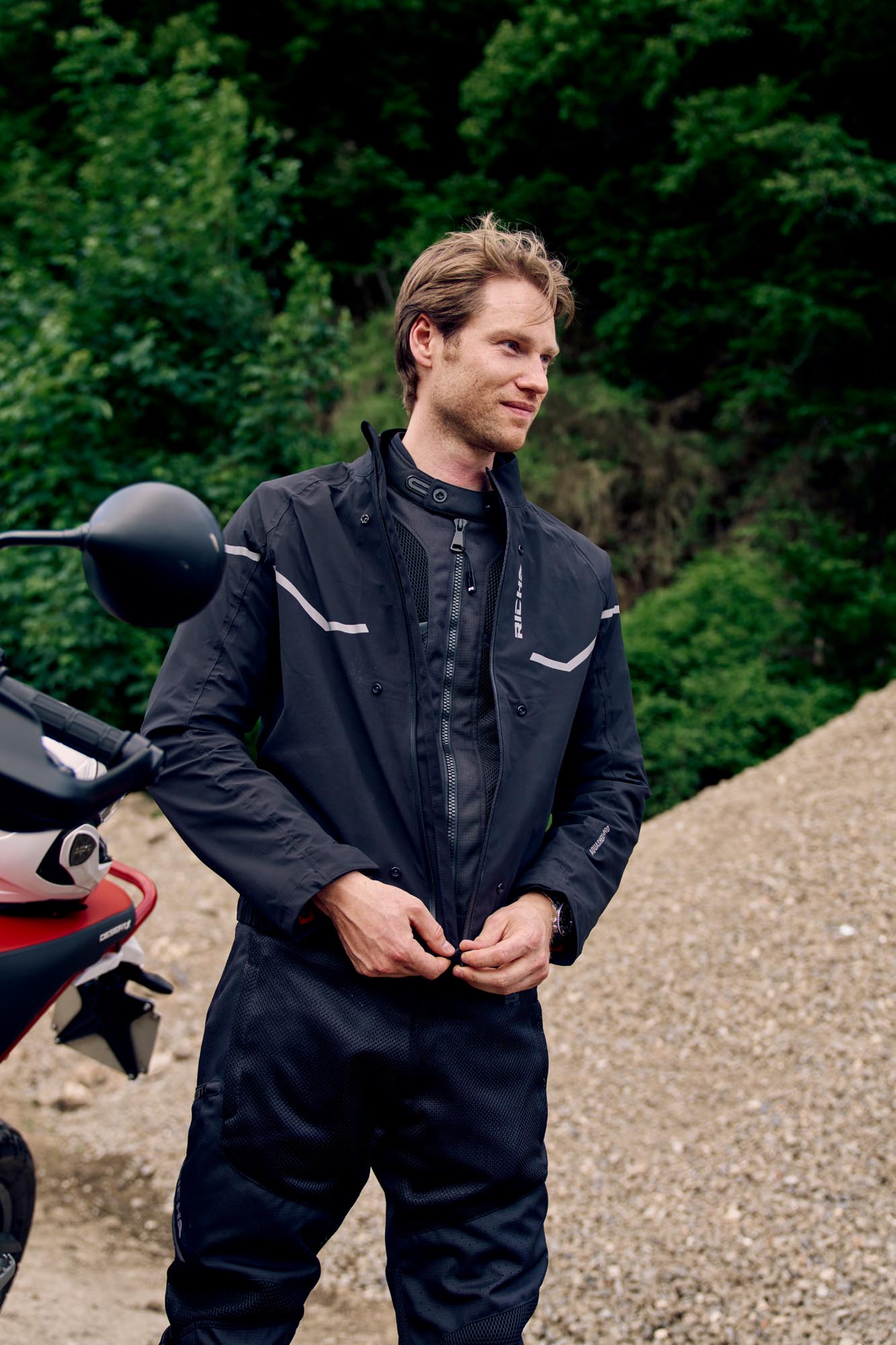 Richa Airstream X-2 waterproof Motorcycle Textile Jacket black XL Figure 8