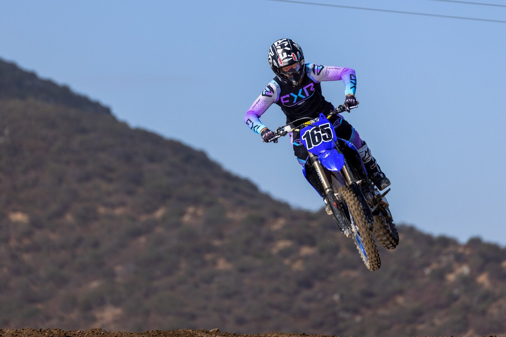 FXR Helium 2023 Motocross bukser sort/lilla 38 Figur 5