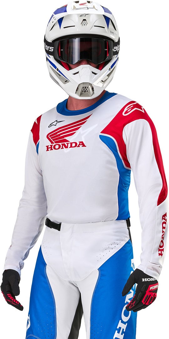 Alpinestars Honda Racer Iconic Motocross Jersey white/blue/red L Figure 4