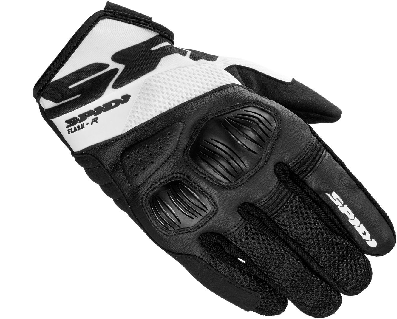 Spidi Flash-R Evo Motorcycle Gloves black/white S Figure 1