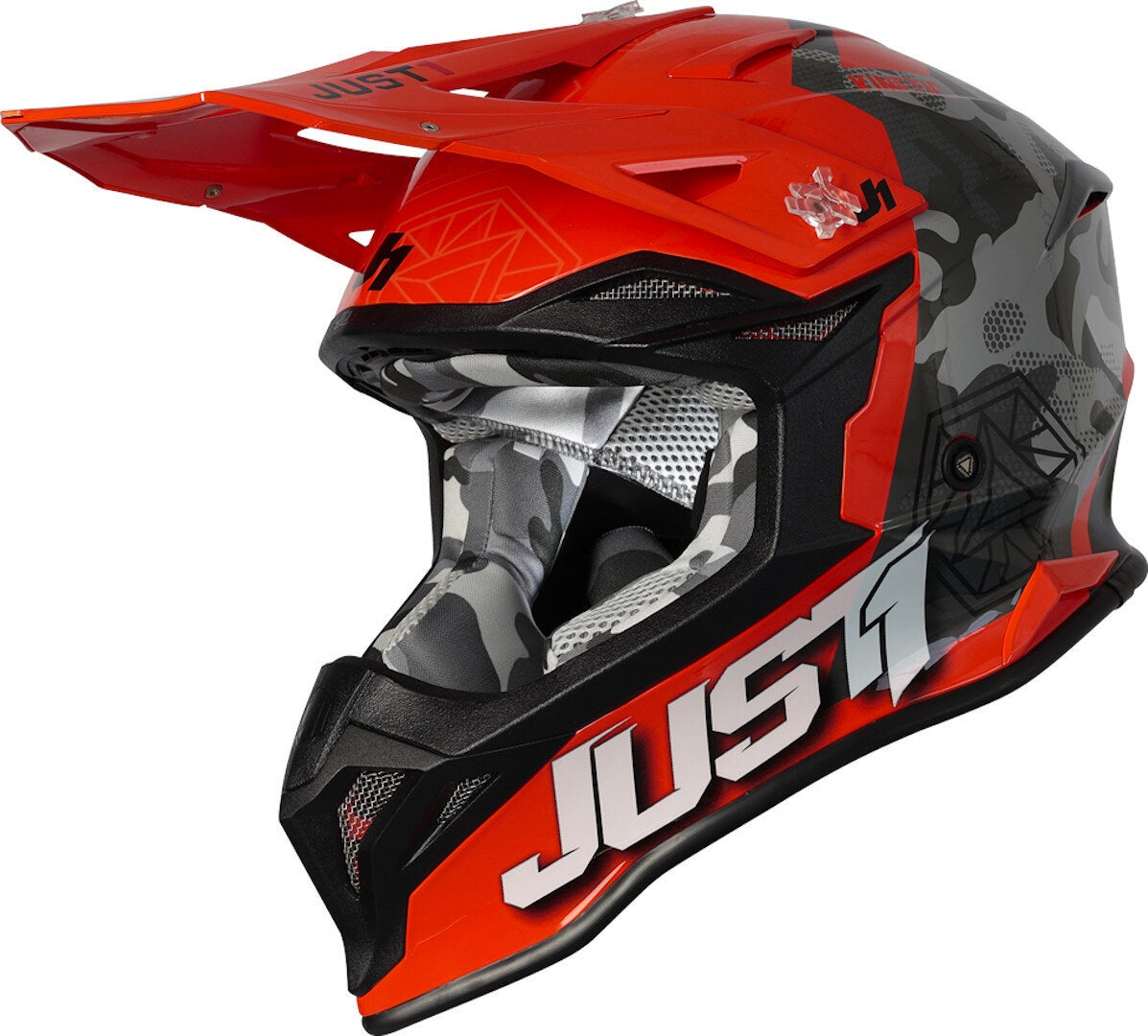 Just1 J39 Kinetic Motocross Helm orange/schwarz S (55/56) Abbildung 1