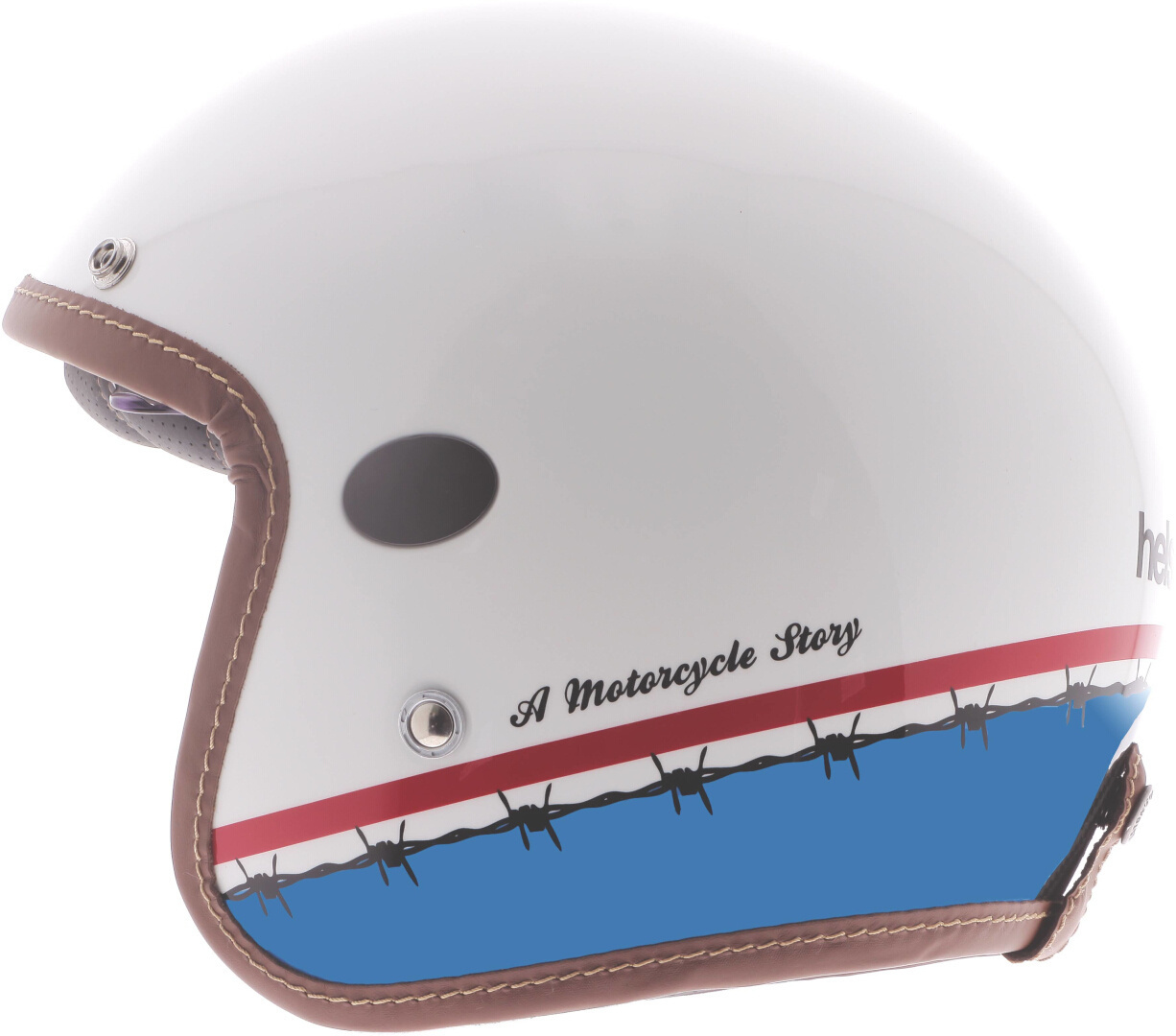 Helstons Evasion Carbon Jet Helmet white/red/blue S (55/56) Figure 1
