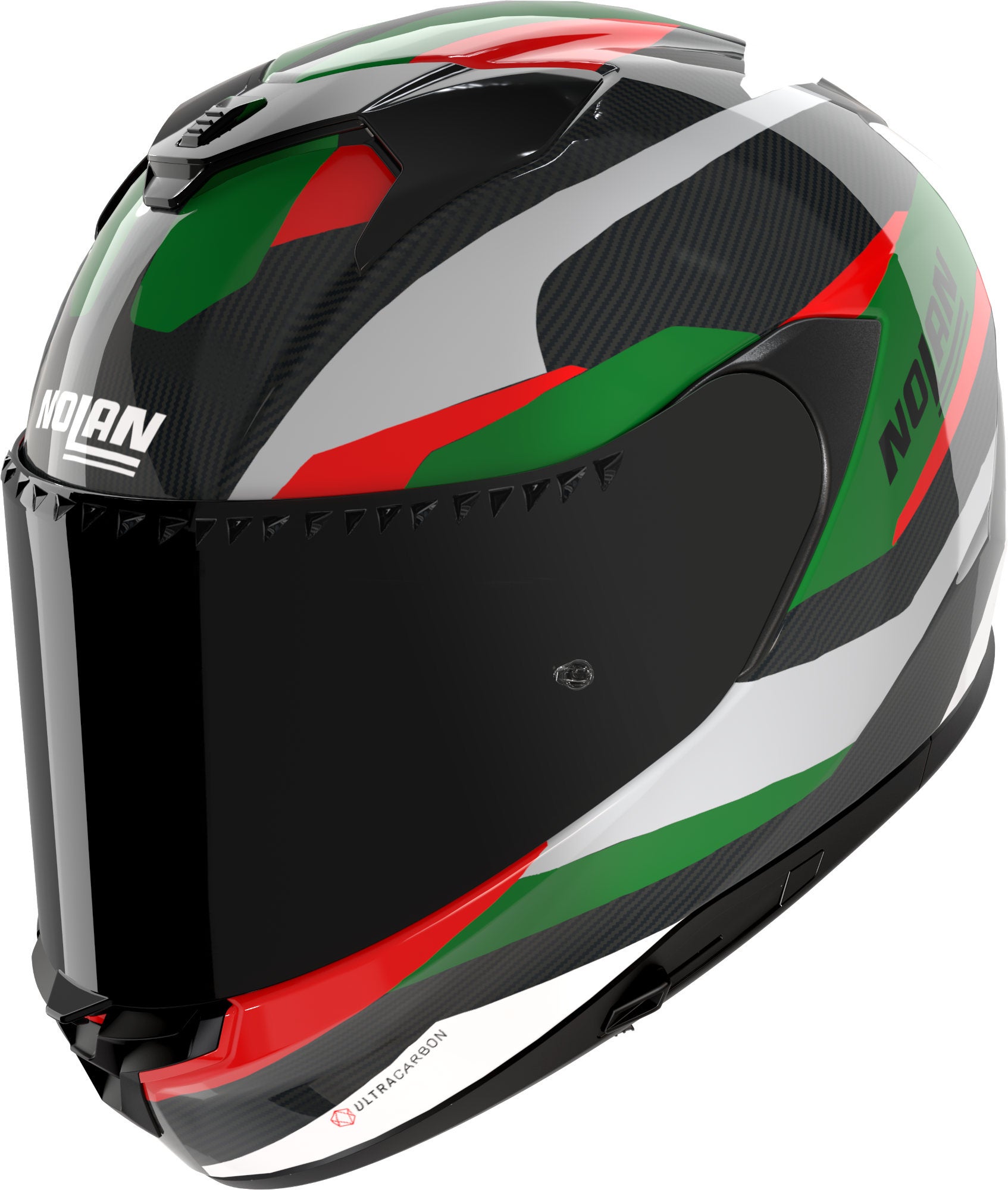 Nolan X-904 Ultra Carbon Calibro Quin Helm schwarz/rot/grün XL (62) Abbildung 1