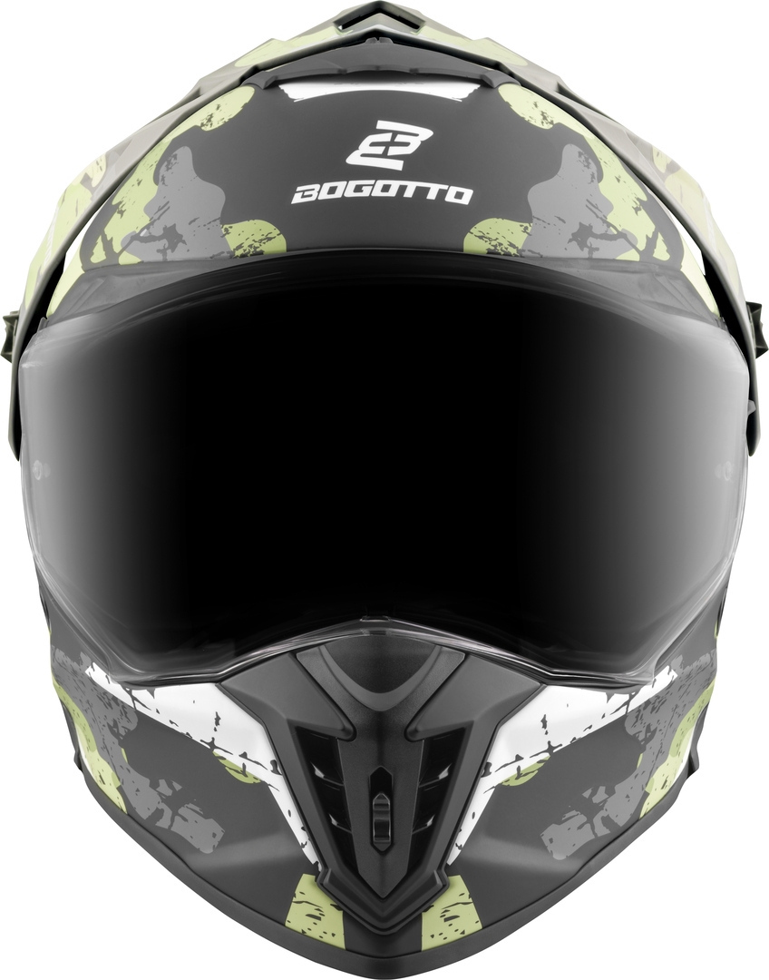 Bogotto FG-601 Sniper Cască Enduro din fibră de sticlă negru mat/gri/verde 2XL Figura 7