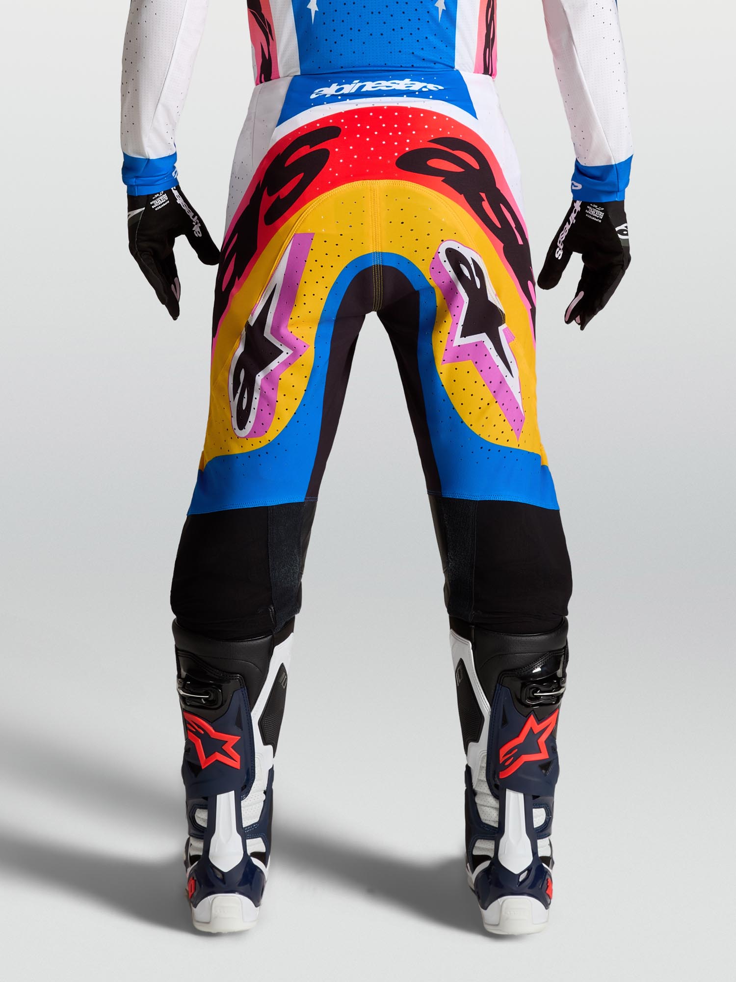 Alpinestars Supertech Dyna Pantalon de motocross blanc/multicolore 40 Figure 11