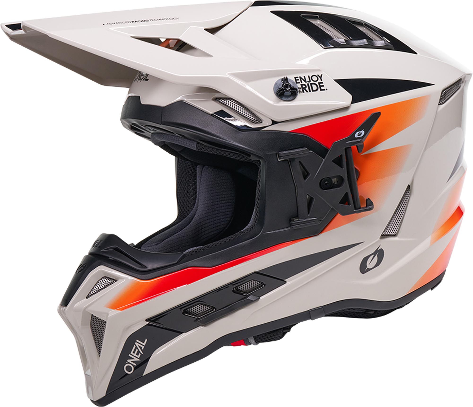 Oneal EX-SRS Magma Motocrosshjelm grå/oransje S (55/56) Figur 2