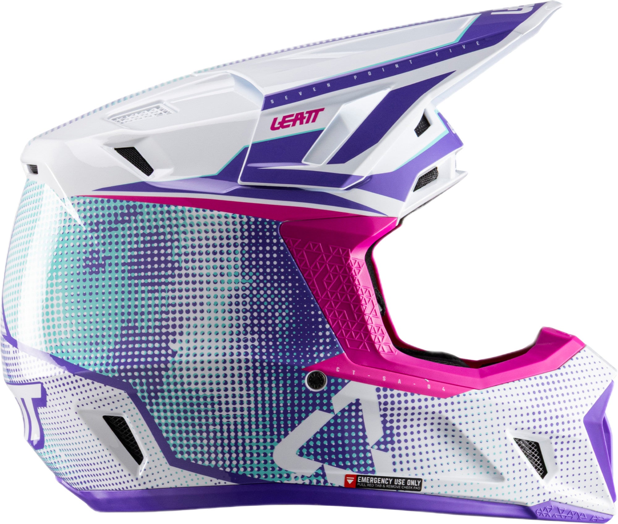 Leatt 7.5 V26 Motorcrosshelm met bril wit/roze/paars M (57/58) Figuur 3