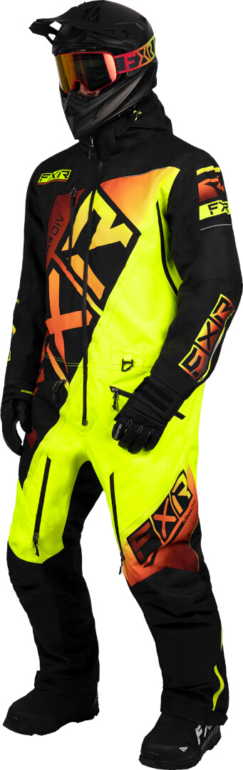 FXR CX Lite 2023 One Piece Snowmobile Suit black/yellow M Figure 1