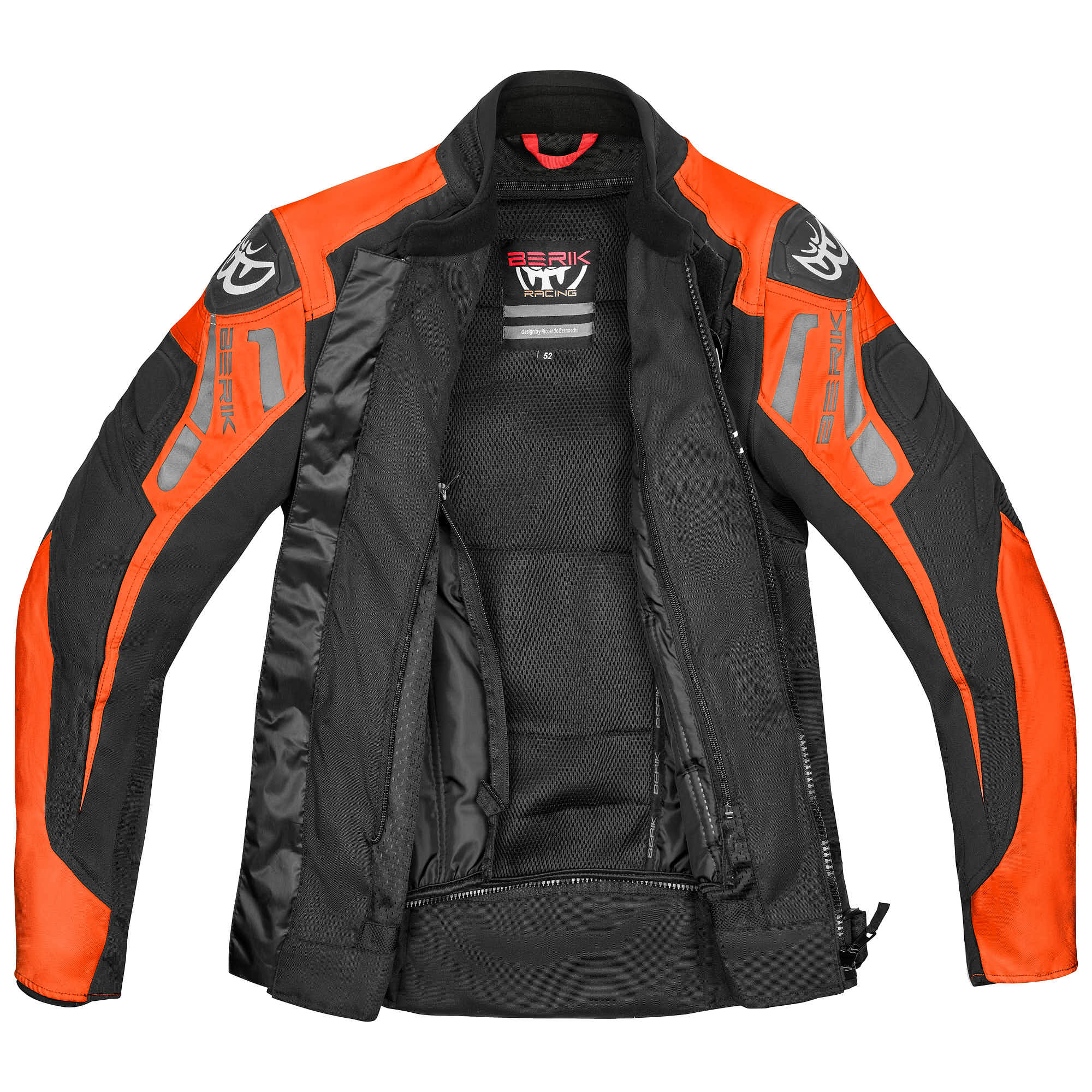 Berik Amras Chaqueta Textil de Motocicleta Impermeable negro/rojo/blanco 48 Figura 3