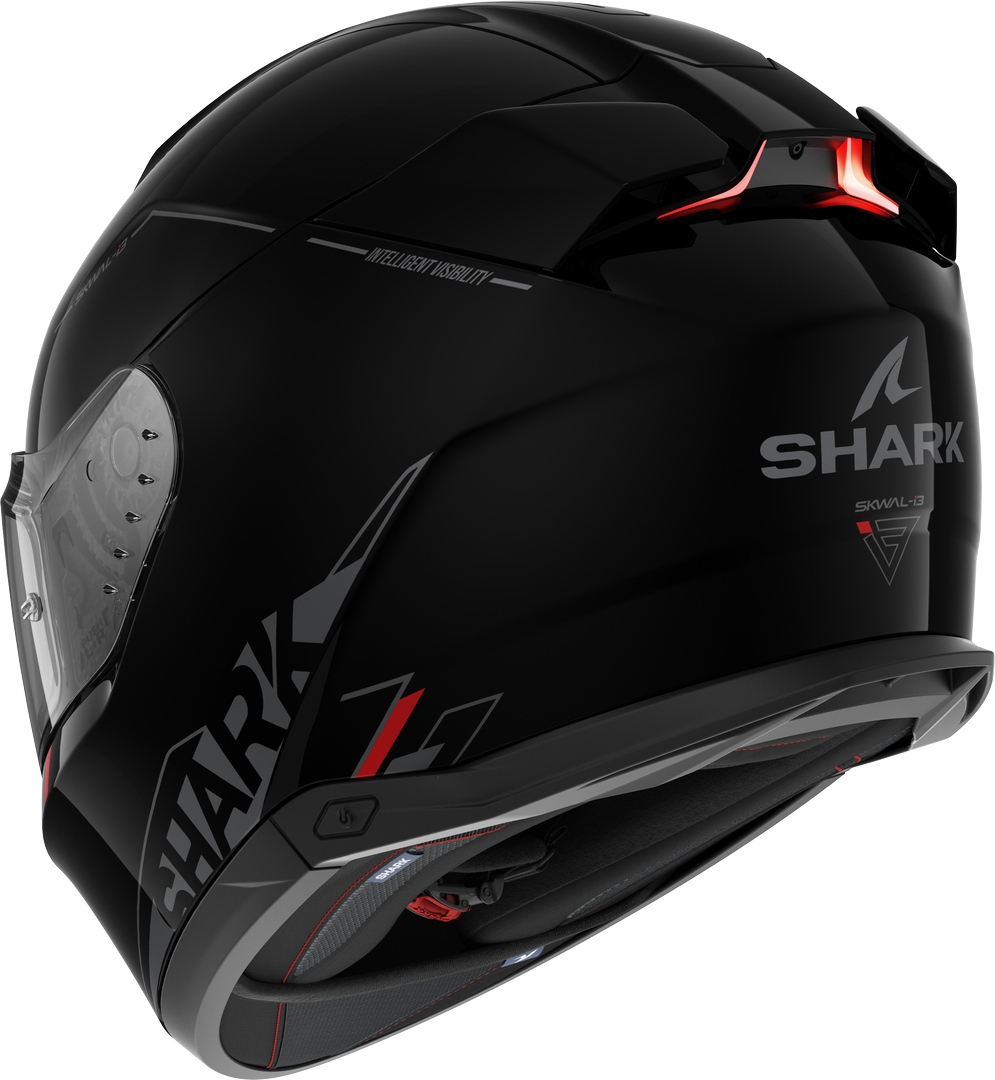 Shark Skwal i3 Blank SP Přilba černá/šedá/červená M (57/58) Obrázek 3
