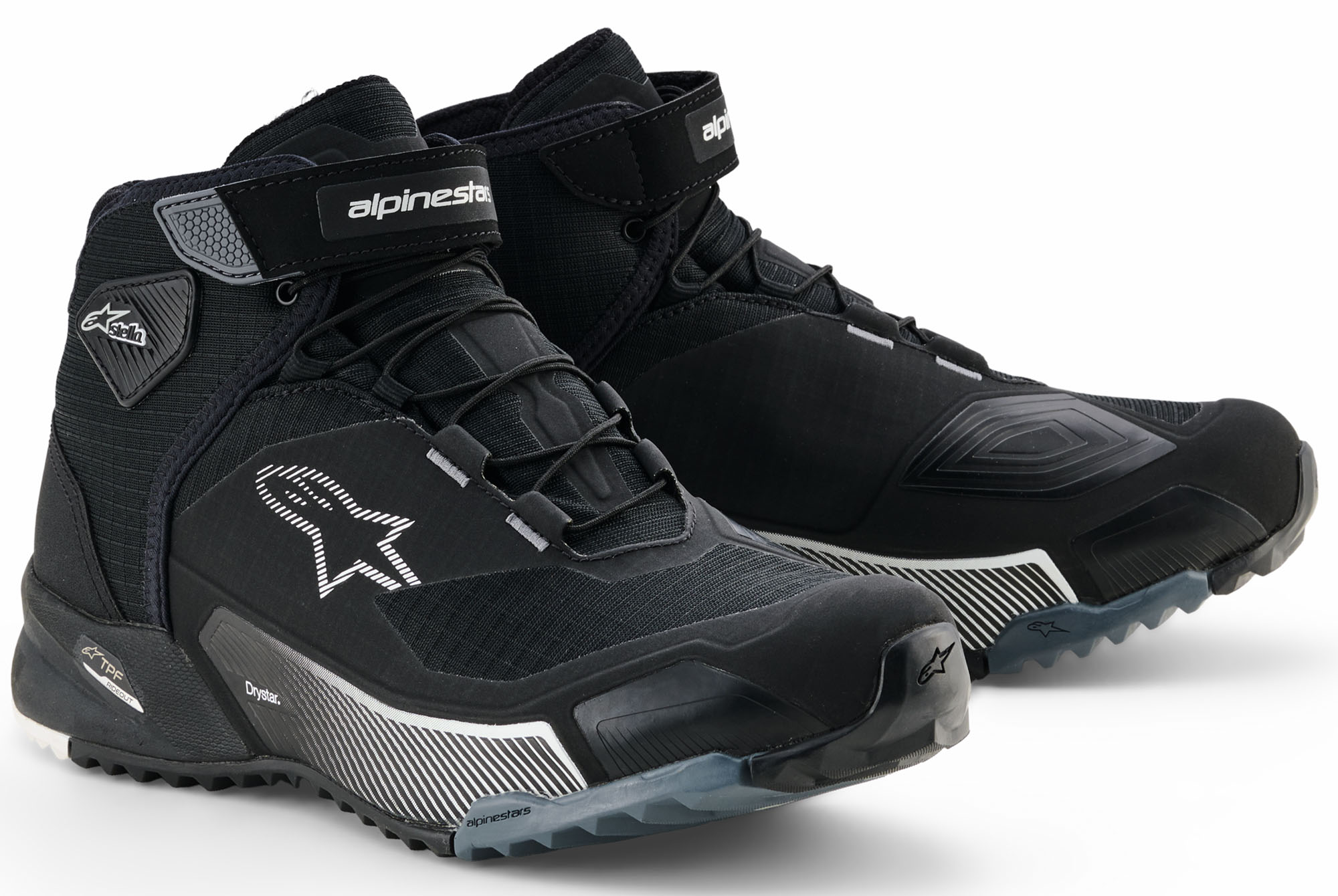 Alpinestars Stella CR-X Drystar Damer motorcykel sko sort/hvid/grå 8 (40) Figur 1