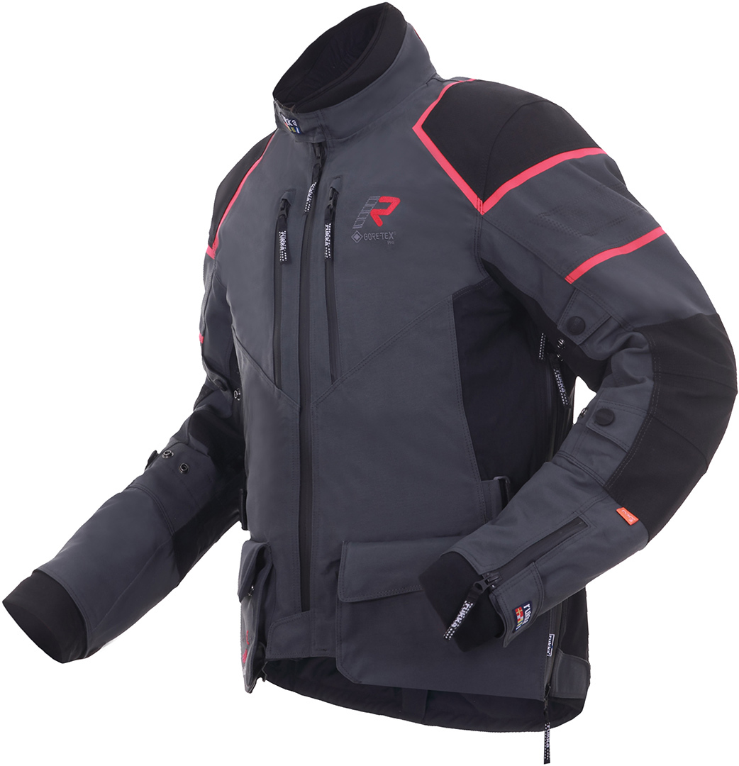 Rukka Exegal Gore-Tex Motorfiets textiel jas grijs/rood 66 Figuur 1