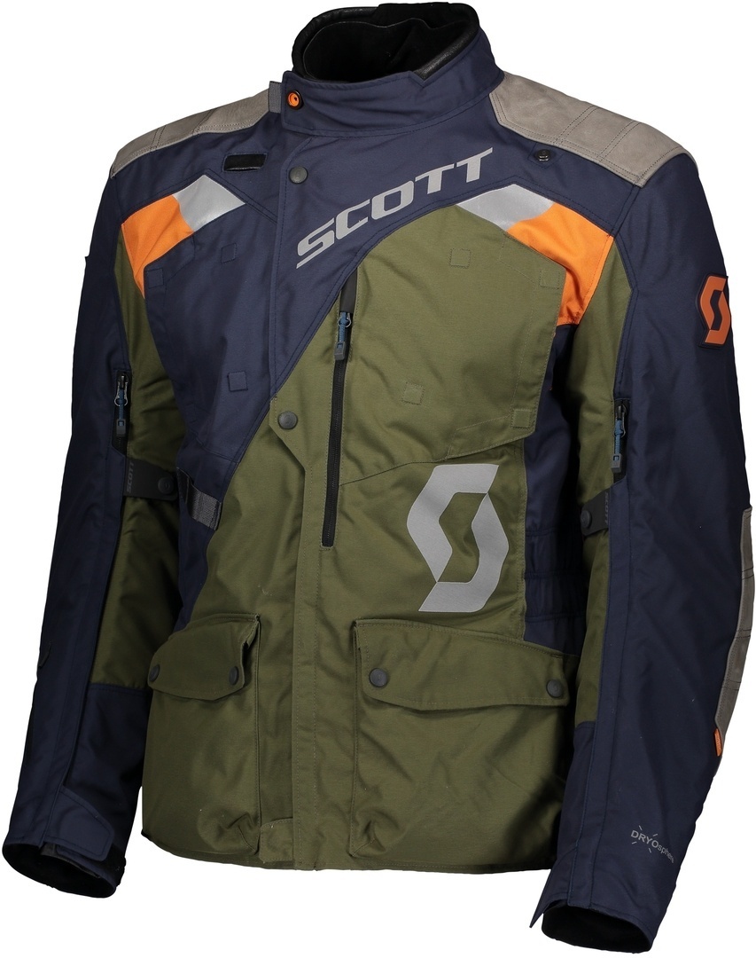 Scott Dualraid Dryo Motorcycle Textile Jacket dark blue/green M Figure 1