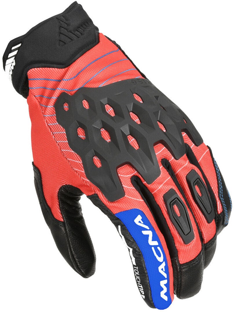 Macna Men's Black/Red Tanami Motorcycle Gloves