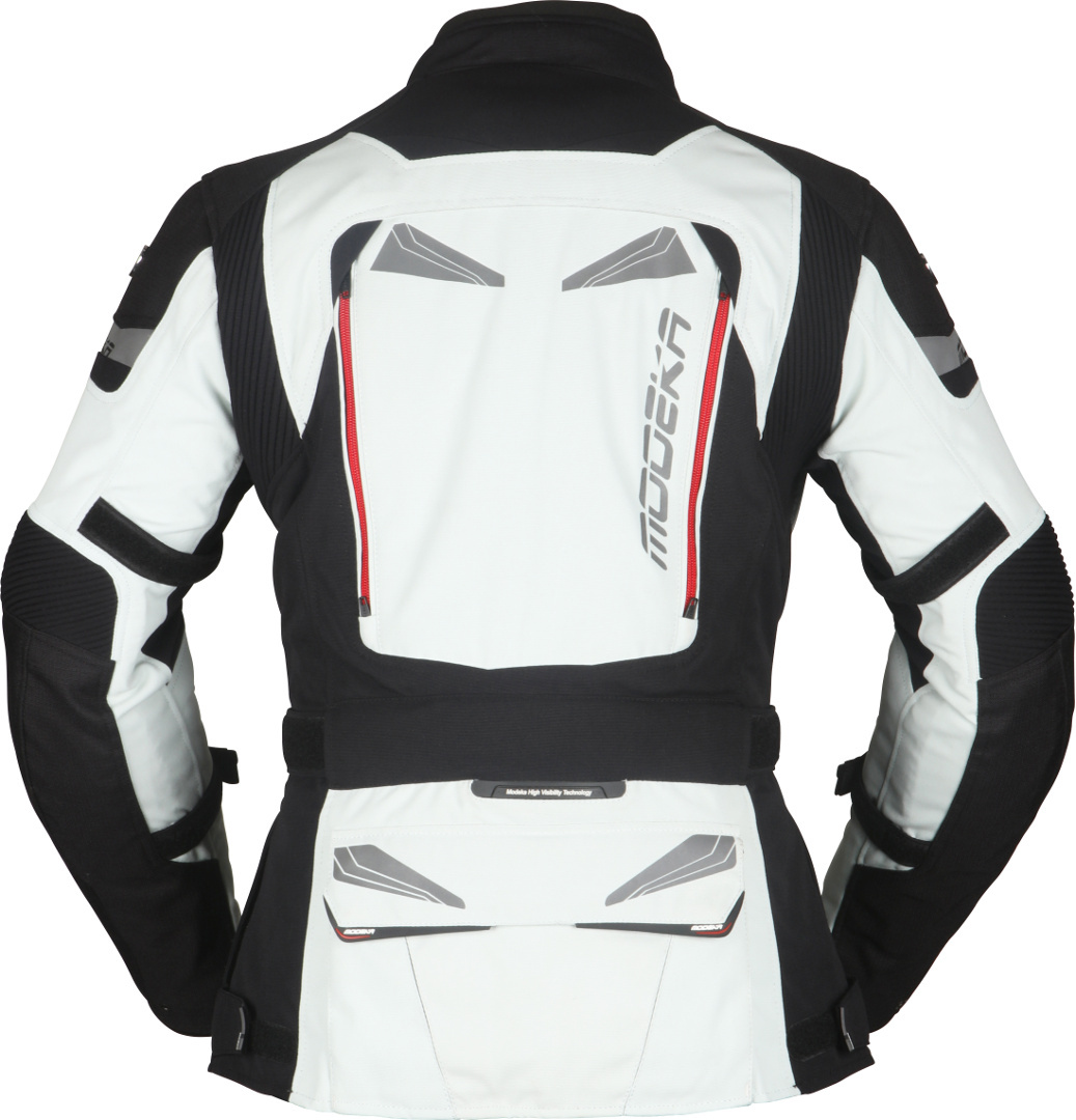Modeka Panamericana Damen Motorrad Textiljacke hellgrau/schwarz 46 Abbildung 2