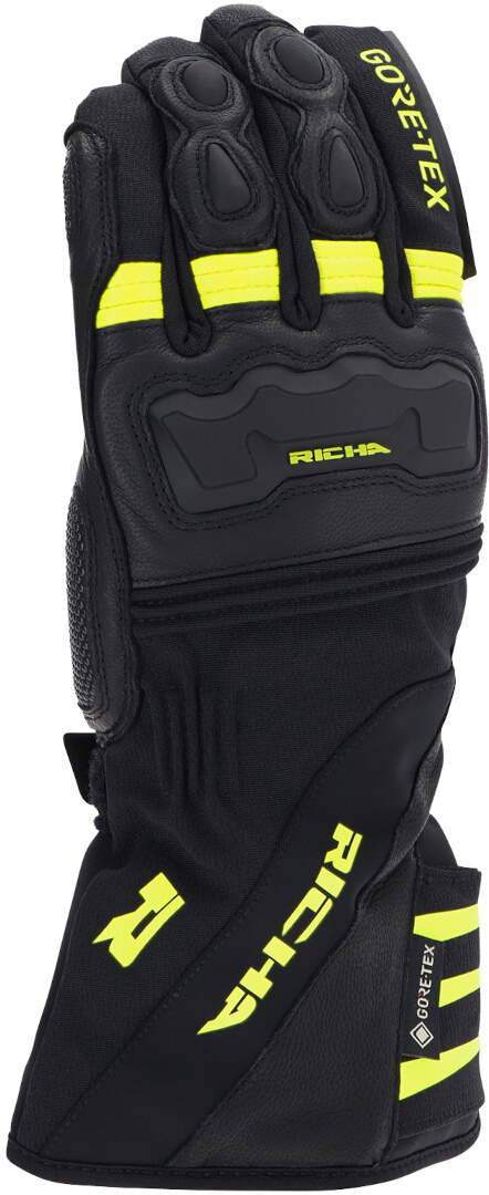 Richa Cold Protect Gore-Tex vandtætte motorcykelhandsker sort/gul M Figur 2
