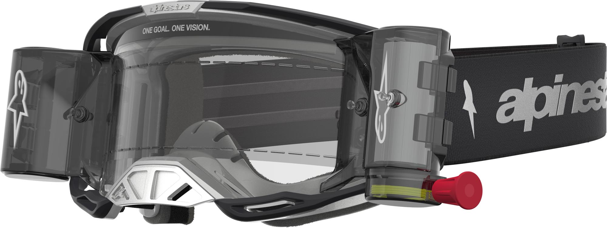 Alpinestars Vision 8 Amber Roll-Off Svart/Silver Figur 1