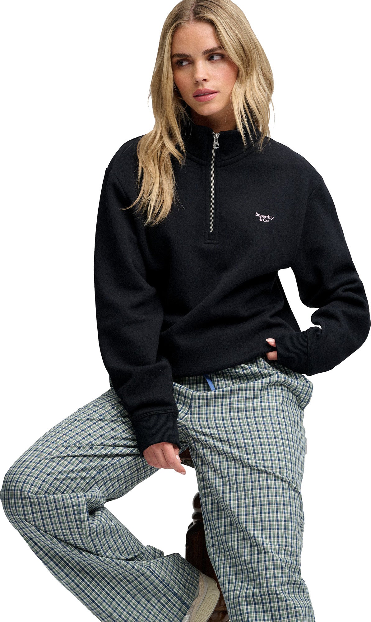 Superdry & Co Signature Женский свитшот ВМС M Рисунок 4