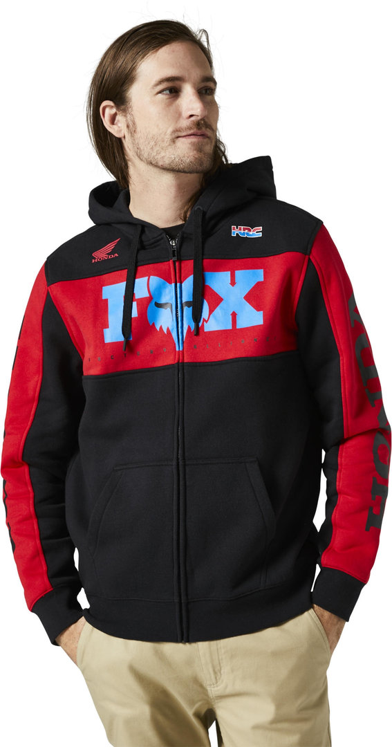 FOX Honda Zip Hættetrøje sort/rød M Figur 1