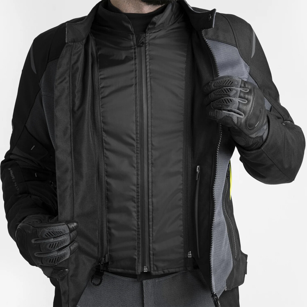 SHIMA Rush 2.0 Vented waterproof Motorcycle Textile Jacket black/grey/yellow M Figure 5