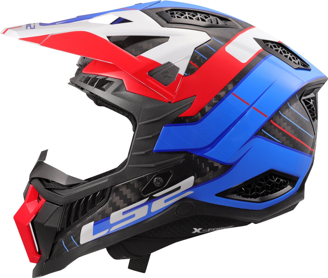 LS2 MX703 X-Force Galuo Carbon Motocross Helmet white/red/blue M (57/58) Figure 2