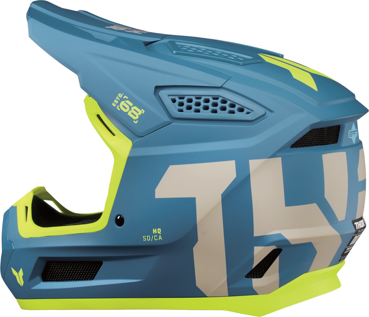 Thor Fleet Forge Motocross Helm blau/neon-gelb XXL (63/64) Abbildung 4