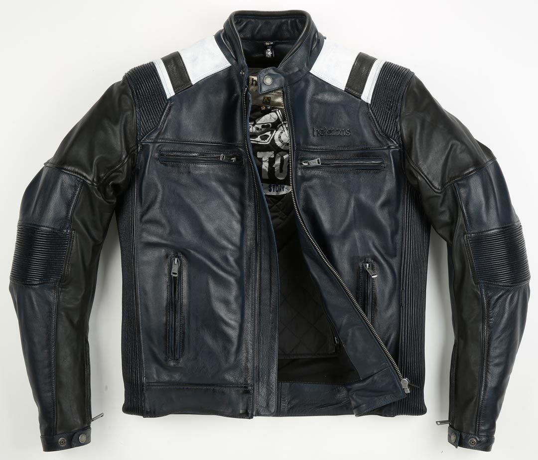 Helstons Trust Motorcycle Leather Jacket blue/black/white 3XL Figure 1