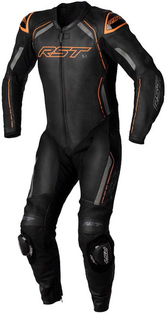 RST S1 1-Teiler Motorrad Lederkombi schwarz/grau/orange M Abbildung 1