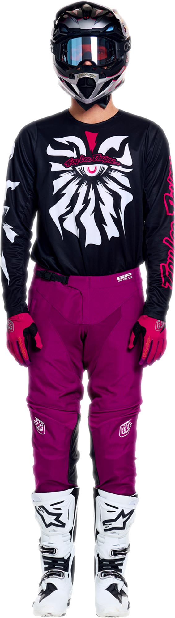 Troy Lee Designs GP Pro Mono Motocross Pants Fuchsia 30 Figure 2