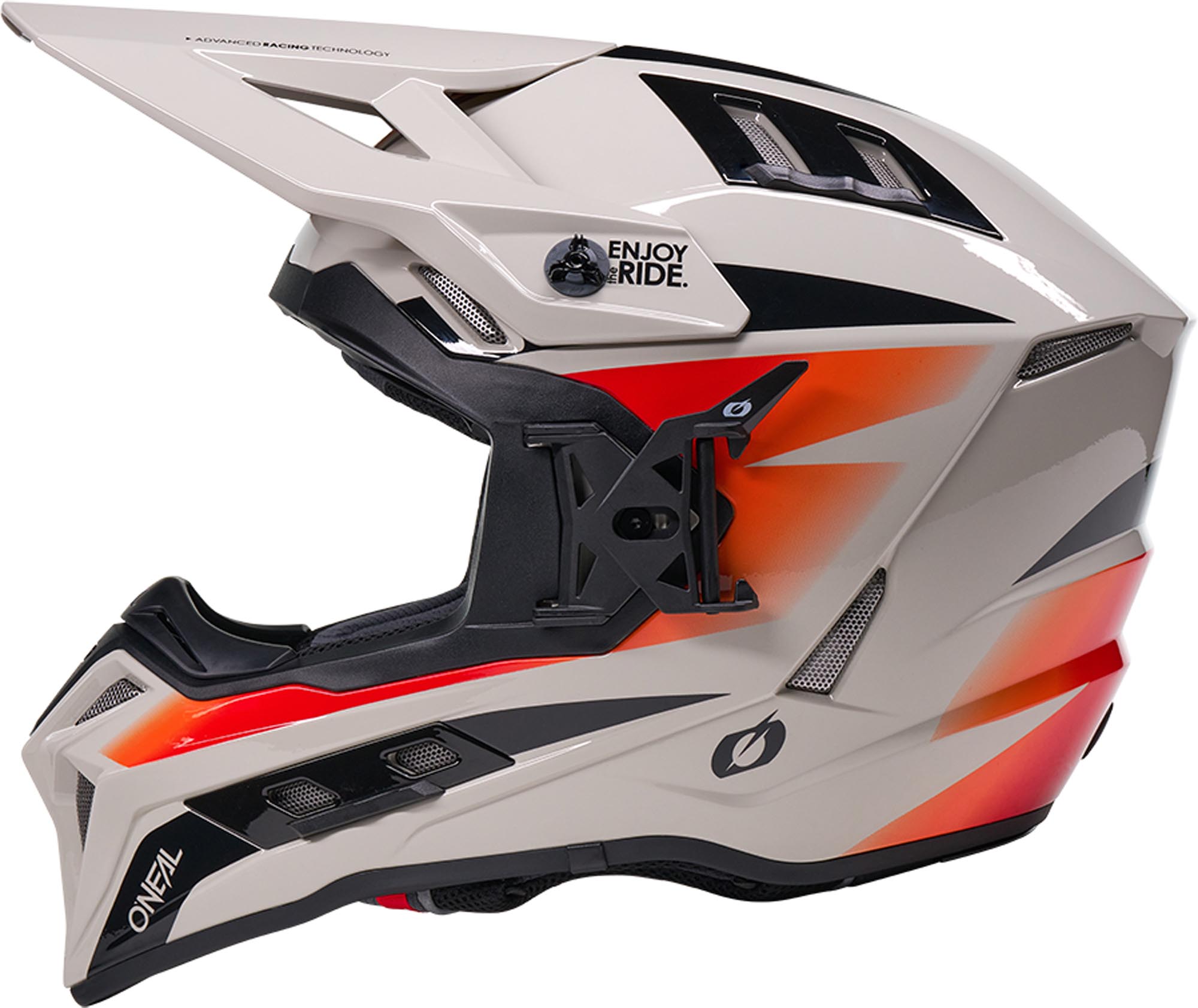 Oneal EX-SRS Magma Motocross Helm grau/orange L (59/60) Abbildung 4