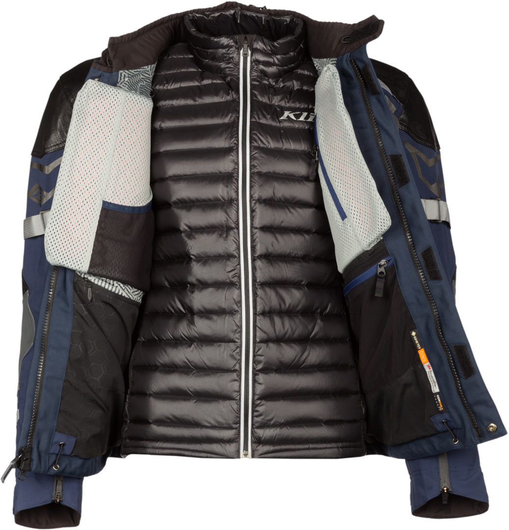 Klim Kodiak Motorcycle Textile Jacket blue/grey 30 Figure 4