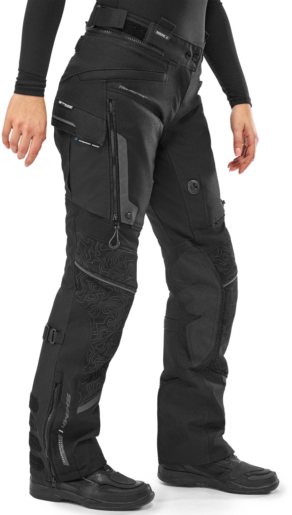 SHIMA Tracker Pantalon textile moto pour dames noir XL Figure 4