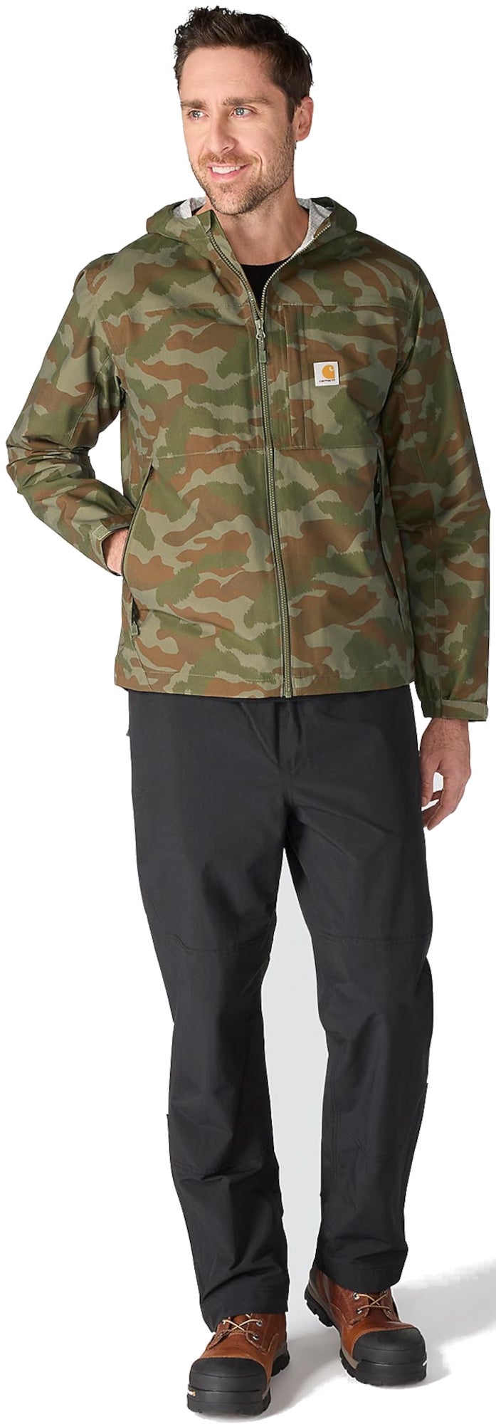 Carhartt Monterey Kurtka przeciwdeszczowa Kamuflaż/Zielony S Rysunek 4