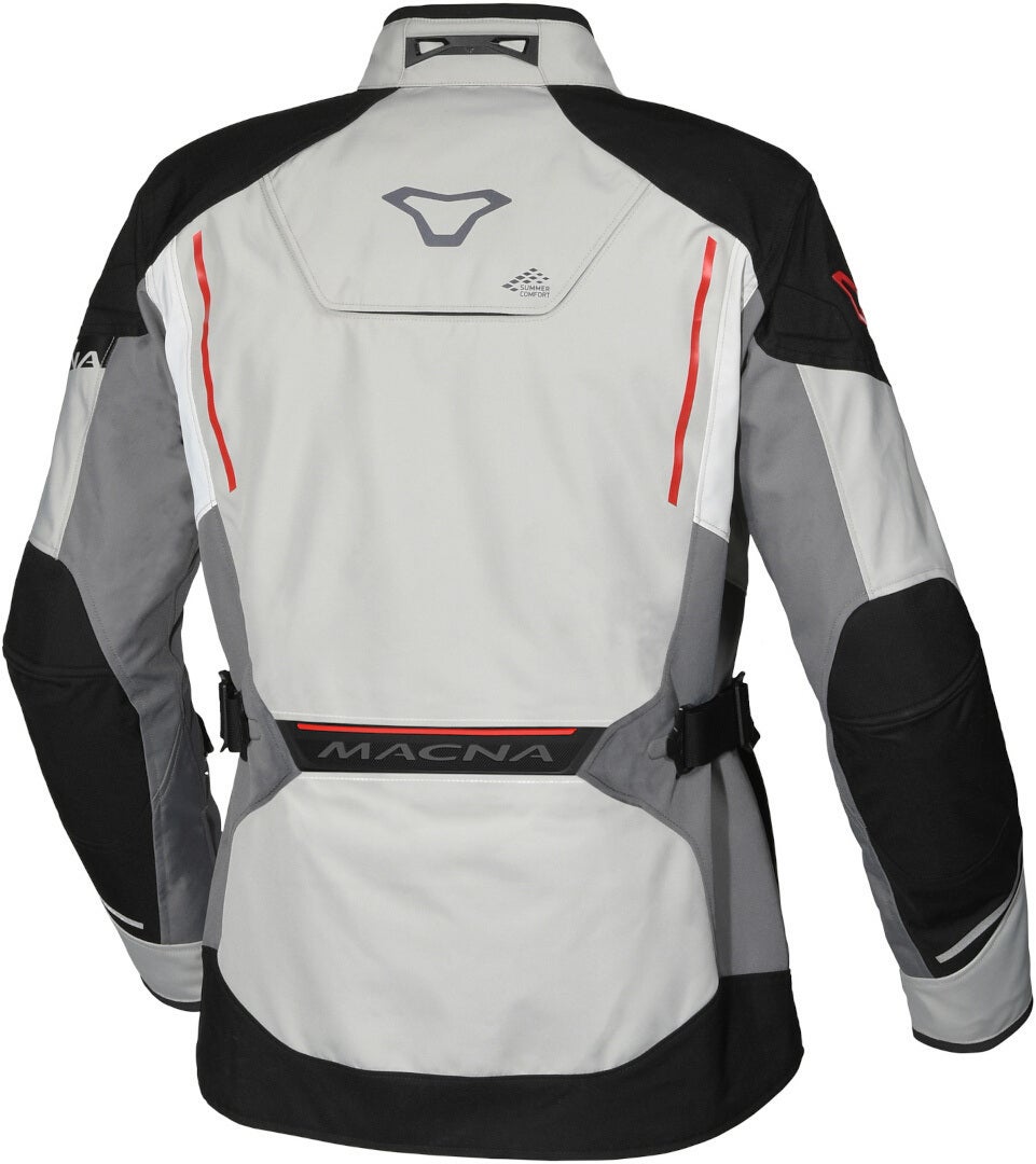 Macna Mundial waterproof Motorcycle Textile Jacket light grey/black XXL Figure 2