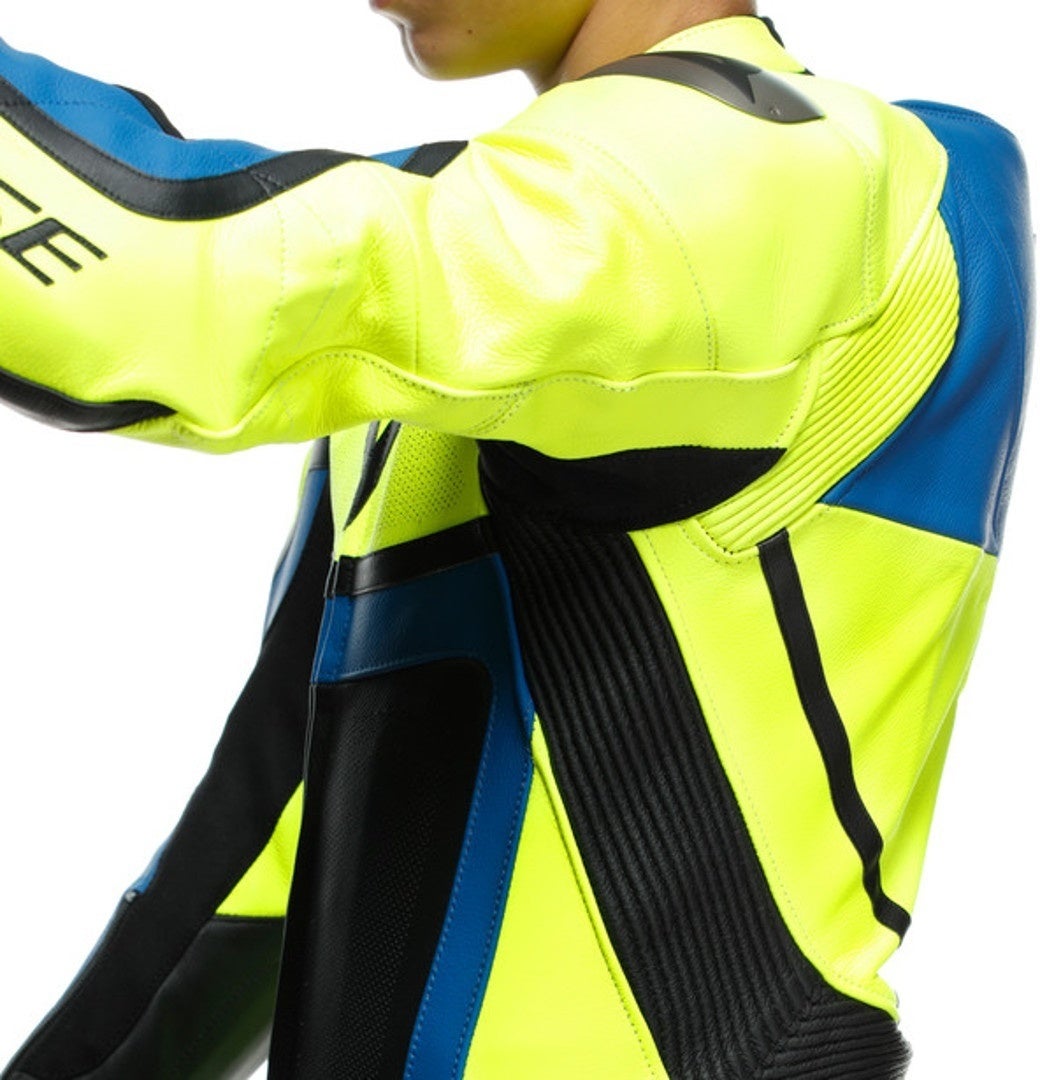 Dainese Gen-Z Abito in pelle perforata monopezza per bambini blu/giallo 158 Figura 7