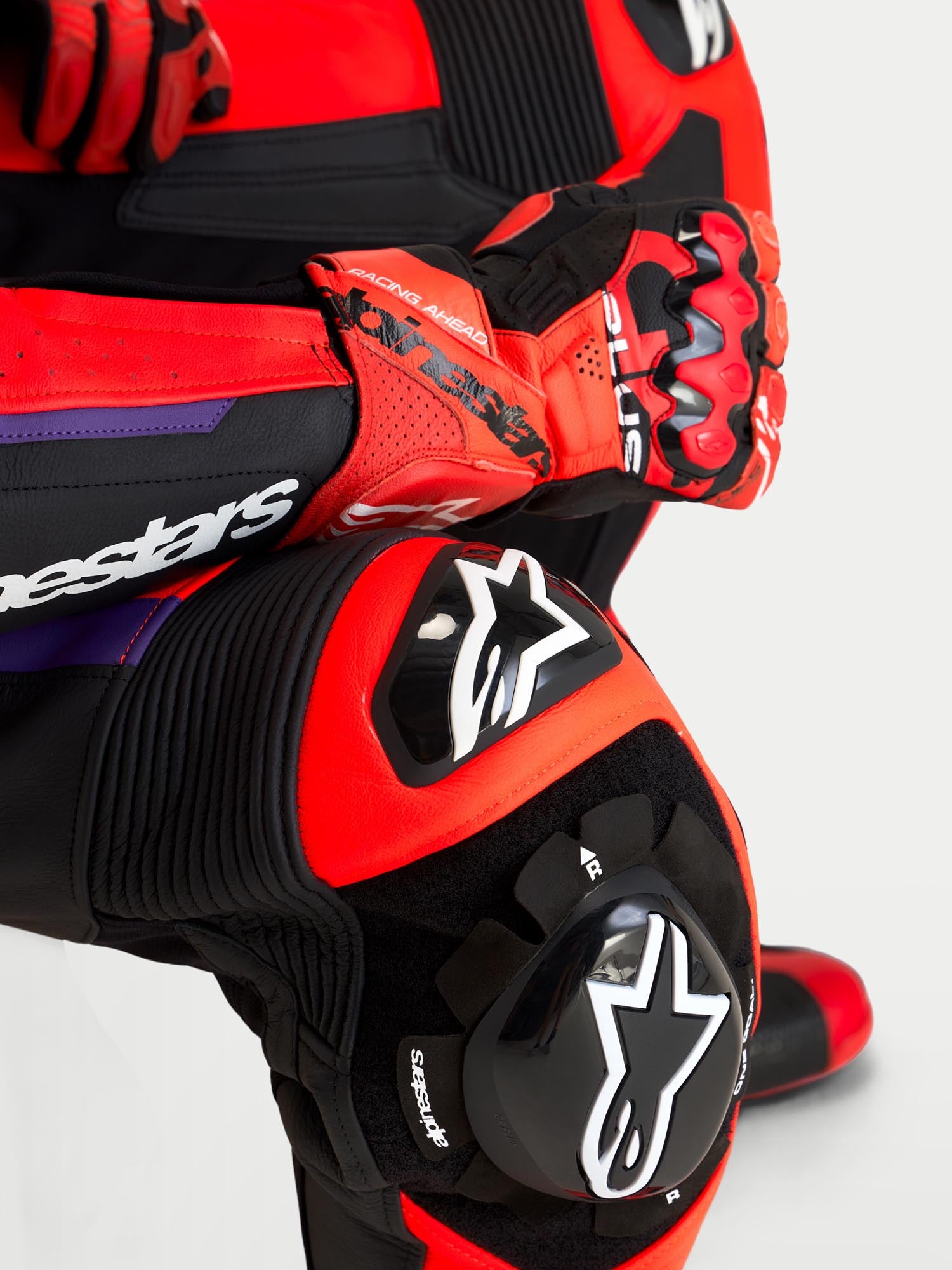 Alpinestars Missile V3 1-Teiler Motorrad Lederkombi schwarz/rot/lila 48 Abbildung 17