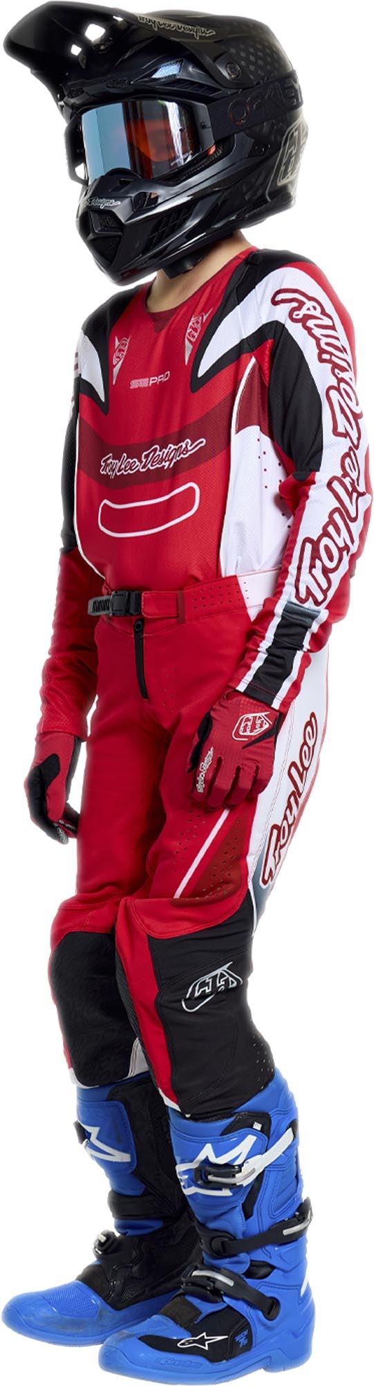 Troy Lee Designs SE Pro Salvo Jugend Motocross Hose rot/weiß 28 Abbildung 3