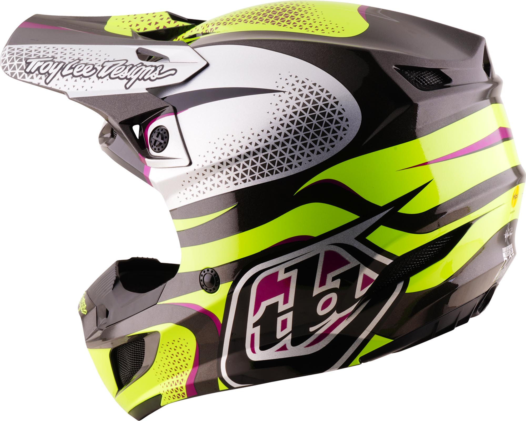 Troy Lee Designs SE5 Polycarbonate MIPS Aura Motocross-kypärä Keltainen/musta M (57/58) Kuva 6