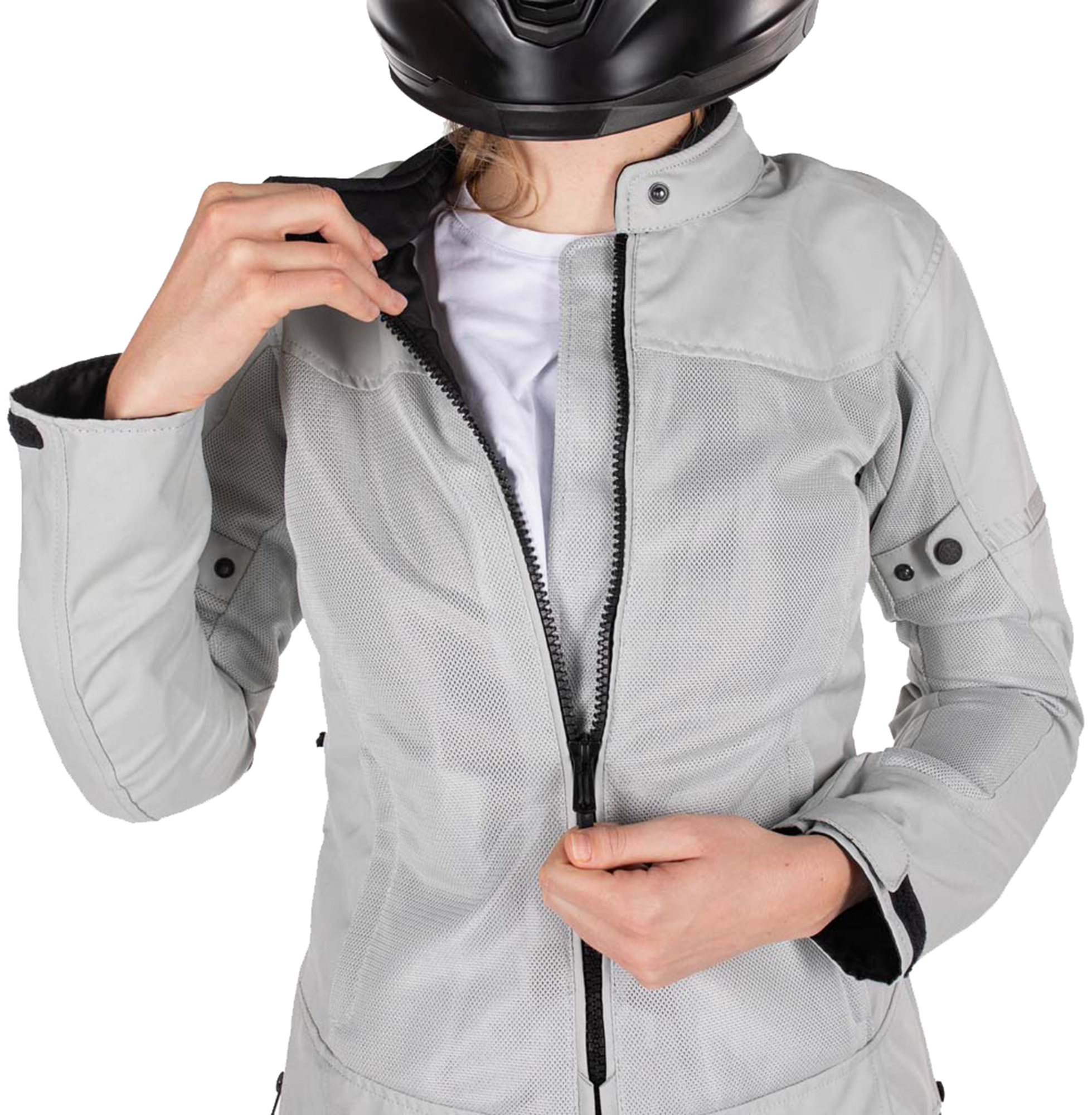 Rusty Stitches Jodi Ladies Motorcycle Textil Jacket grey 40 Figure 7