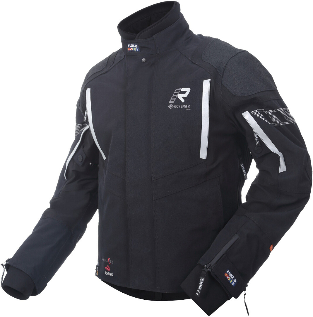 Rukka Shield-RD WP GTX Textile Motorcycle Jacket black/white 52 Figure 1